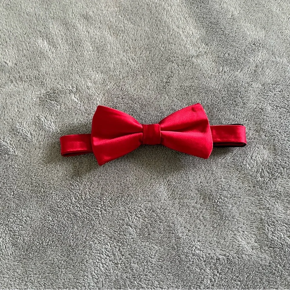 Red Satin Bow Tie Mens Adjustable Formal Bowtie Apt 9 Pre-tied